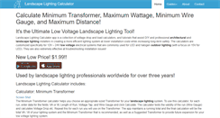 Desktop Screenshot of landscapelightingcalculator.com