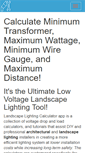 Mobile Screenshot of landscapelightingcalculator.com